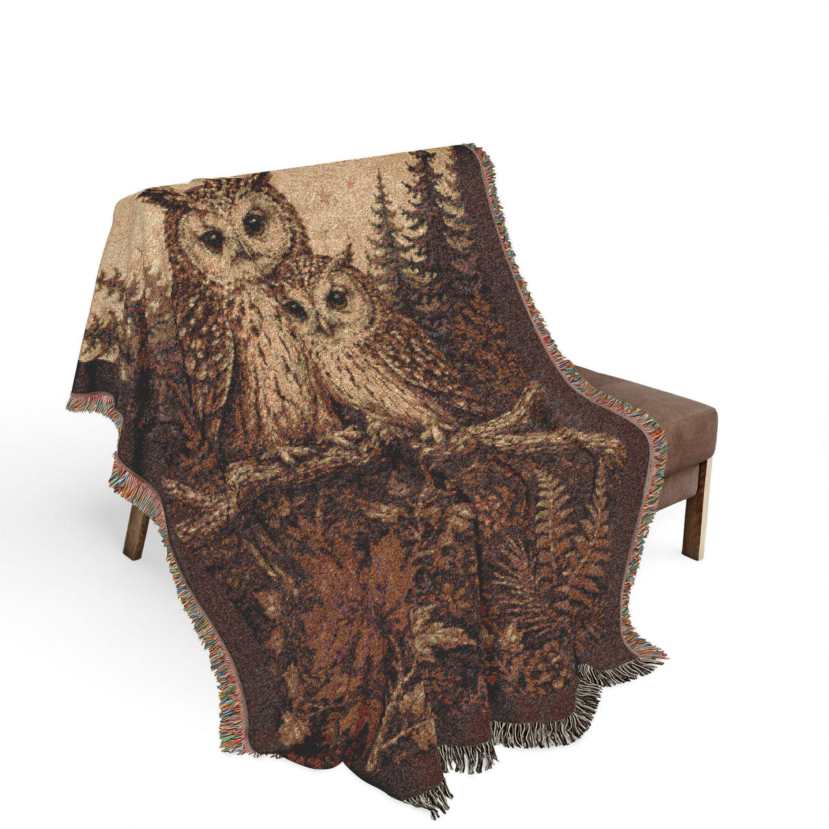Night Owl Moon Forest Woven Blanket Tapestry Throw Gift Home Decor