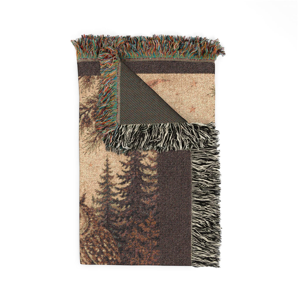 Night Owl Moon Forest Woven Blanket Tapestry Throw Gift Home Decor