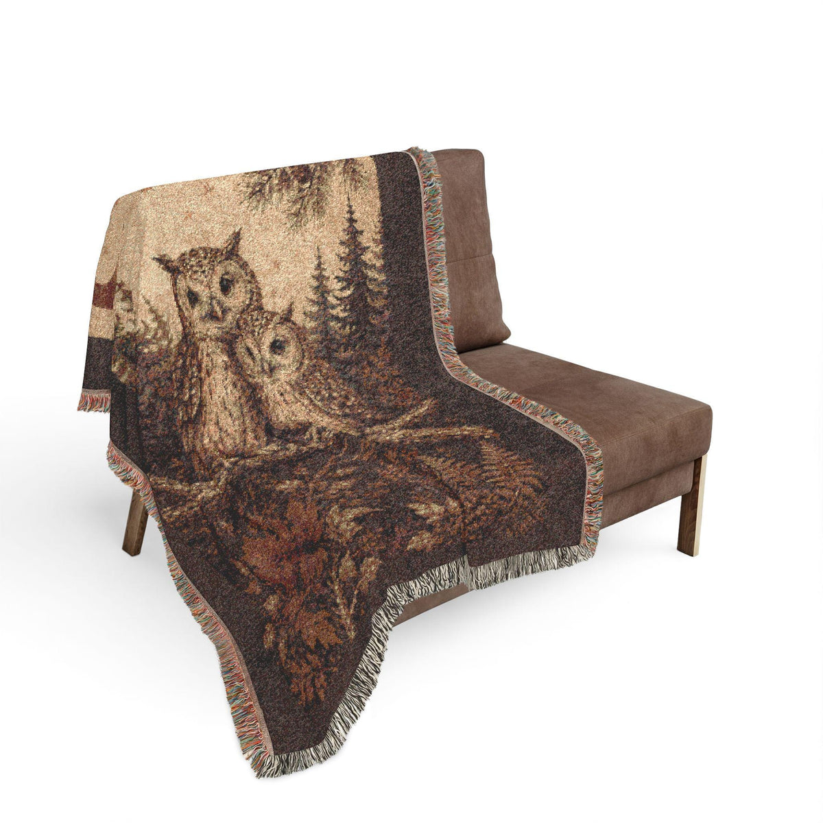 Night Owl Moon Forest Woven Blanket Tapestry Throw Gift Home Decor