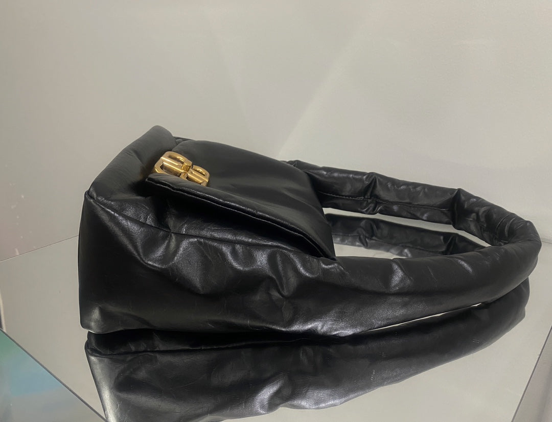 MONACO SLING BAG 27 IN BLACK SOFT LAMBSKIN