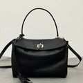 Balenciaga Small Rodeo Bag 29 Black Calfskin Sliver Hardware