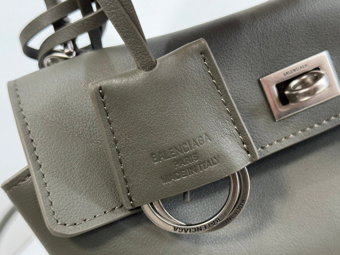 RODEO MINI BAG 22 IN KHAKI GREEN SMOOTH CALFSKIN SILVER HARDWARE