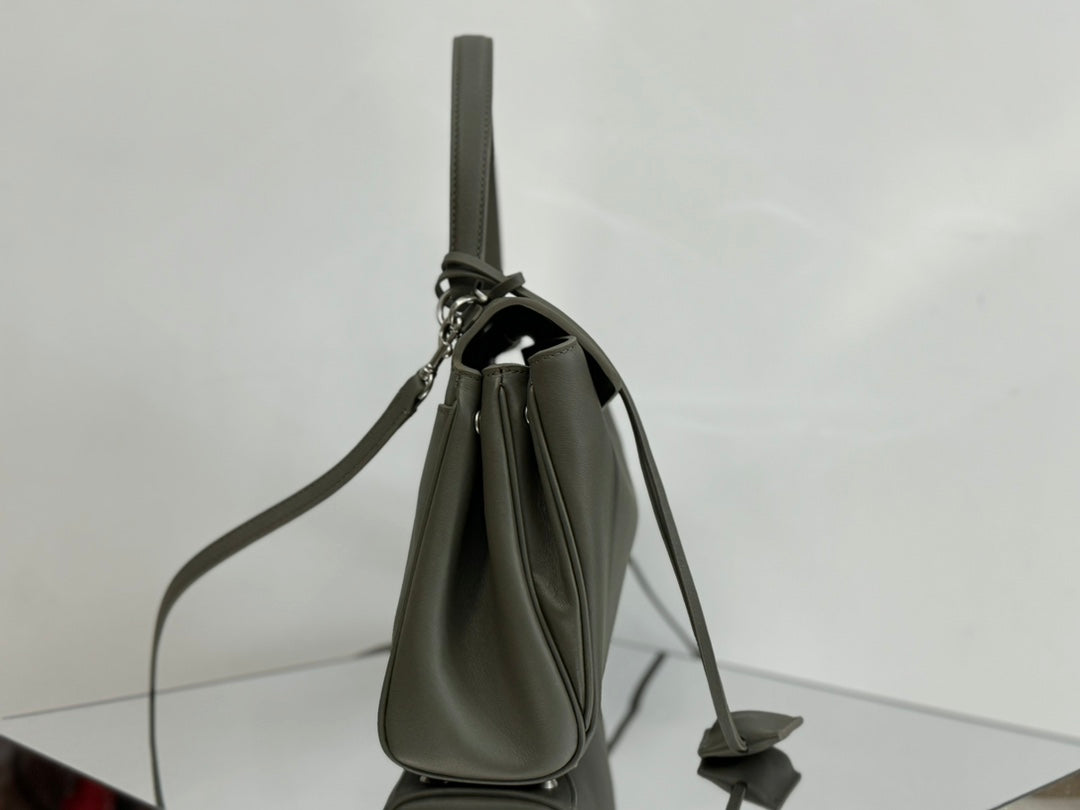 RODEO SMALL BAG 29 IN KHAKI GREEN SMOOTH CALFSKIN SILVER HARDWARE
