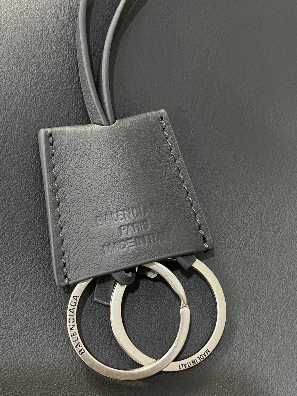 RODEO LARGE BAG 40 IN GREY SMOOTH CALFSKIN SILVER HARDWARE