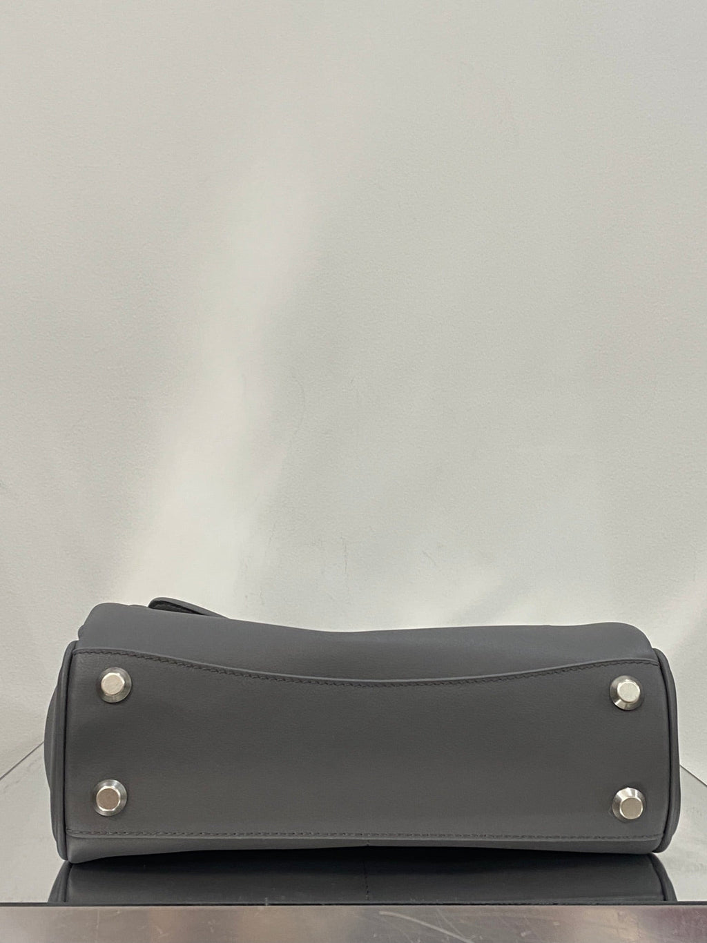 RODEO SMALL BAG 29 IN GREY SMOOTH CALFSKIN SILVER HARDWARE