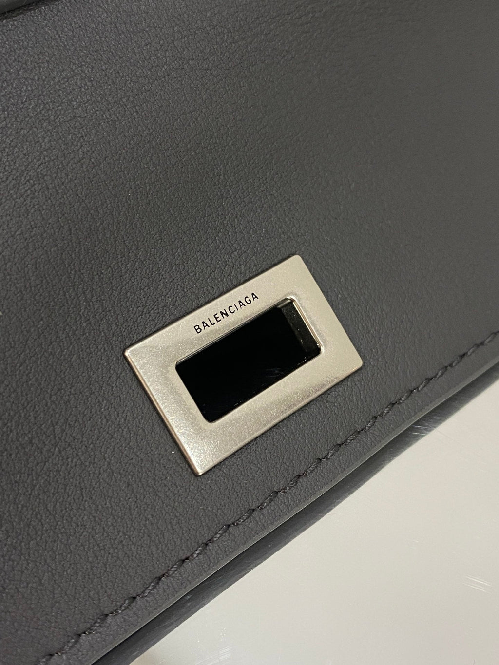 RODEO MINI BAG 22 IN GREY SMOOTH CALFSKIN SILVER HARDWARE