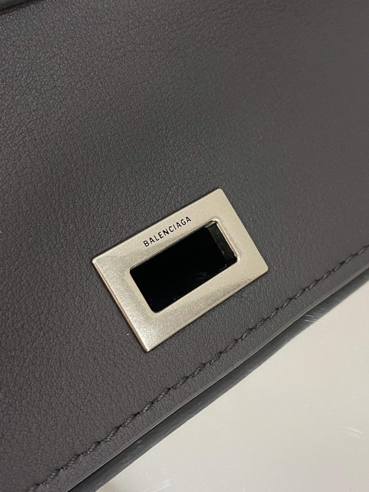 RODEO MINI BAG 22 IN GREY SMOOTH CALFSKIN SILVER HARDWARE