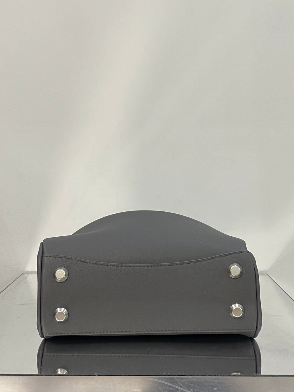 RODEO MINI BAG 22 IN GREY SMOOTH CALFSKIN SILVER HARDWARE