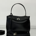 RODEO MINI BAG 22 IN BLACK SMOOTH CALFSKIN SILVER HARDWARE
