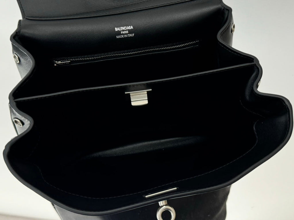 RODEO SMALL BAG 29 IN BLACK SMOOTH CALFSKIN SILVER HARDWARE