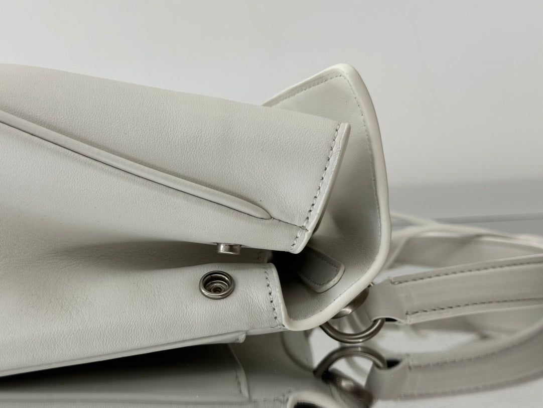 RODEO MINI BAG 22 IN WHITE SMOOTH CALFSKIN SILVER HARDWARE