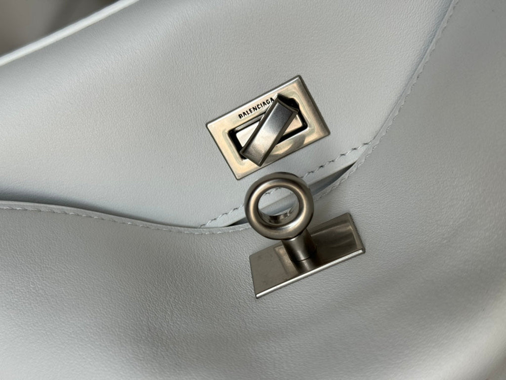 RODEO MINI BAG 22 IN WHITE SMOOTH CALFSKIN SILVER HARDWARE