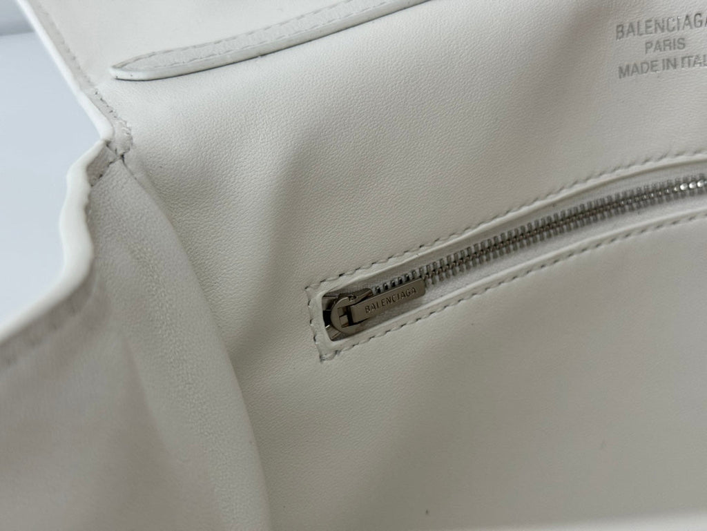 RODEO SMALL BAG 29 IN WHITE SMOOTH CALFSKIN SILVER HARDWARE