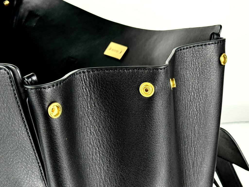 BEL AIR CARRY ALL BAG 29 IN BLACK NAPPA LAMBSKIN GOLD HARDWARE
