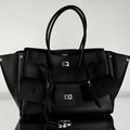 BEL AIR CARRY ALL BAG 29 IN BLACK NAPPA LAMBSKIN SILVER HARDWARE