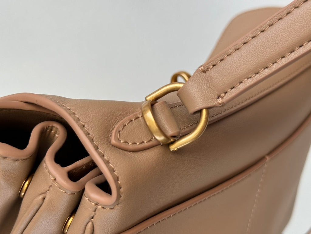RODEO SMALL BAG 29 IN CAMEL BEIGE SMOOTH CALFSKIN GOLD HARDWARE