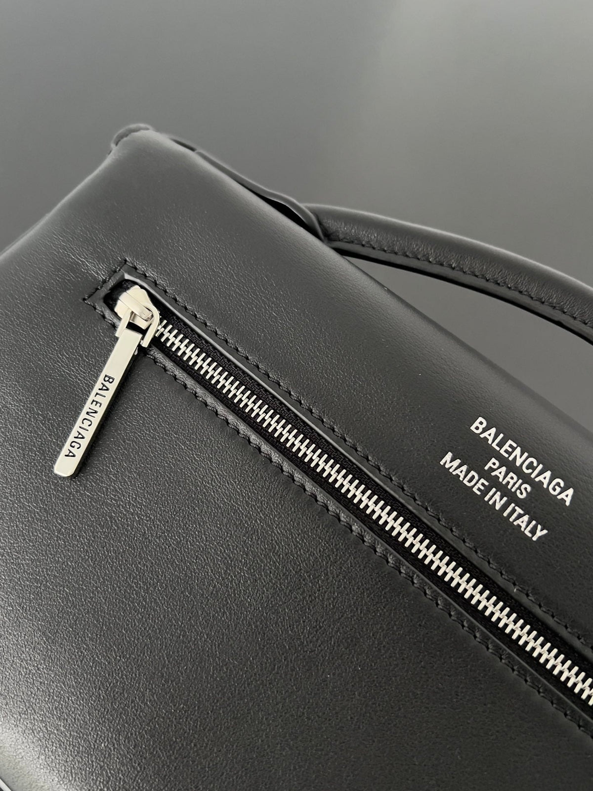 BEL AIR CLUTCH 27 IN BLACK NAPPA LAMBSKIN SILVER HARDWARE