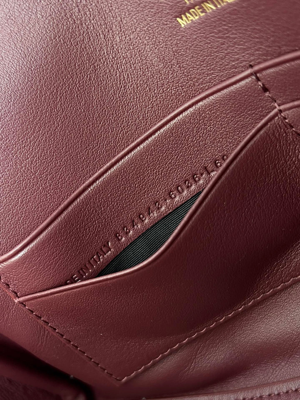 BEL AIR CLUTCH 27 IN BURGUNDY RED NAPPA LAMBSKIN GOLD HARDWARE