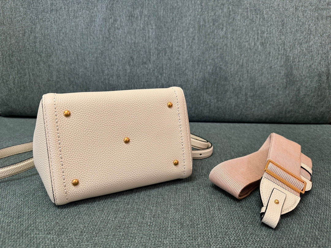 VALENTINO small 19 handbag beige calfskin 538536