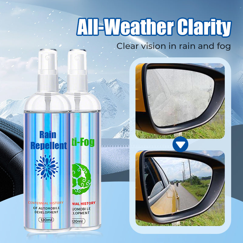 🚗 BUY 2 GET 1 FREE! ✨ Car Glass Rain Repellent & Anti-Fog Kit - Creates Invisible Protective Layer for Enhanced Visibility in All Weather Conditions 🌧️🔮