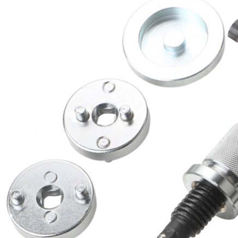 Brake Caliper Compression Tool Kit – Heavy-Duty CR-V Steel, Chrome-Plated Rust-Resistant, Precision T-Handle, Multiple Adapters for Universal Car Fit – Ideal for DIY & Professional Brake Pad Replacement