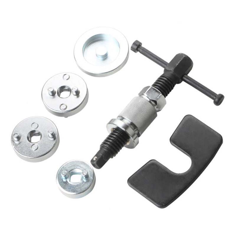 Brake Caliper Compression Tool Kit – Heavy-Duty CR-V Steel, Chrome-Plated Rust-Resistant, Precision T-Handle, Multiple Adapters for Universal Car Fit – Ideal for DIY & Professional Brake Pad Replacement